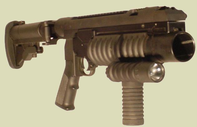 Photo: M203 40mm grenade launcher manufactured by RM Equipment as the M203PI 40mm EGLM on the 40mm grenade launcher Tactical Mount.